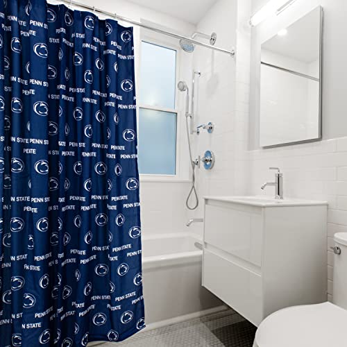 Image of College Covers Everything Comfy Penn State Nittany Lions Bright and Colorful Shower Curtain Cover 70 inch x 72 inch