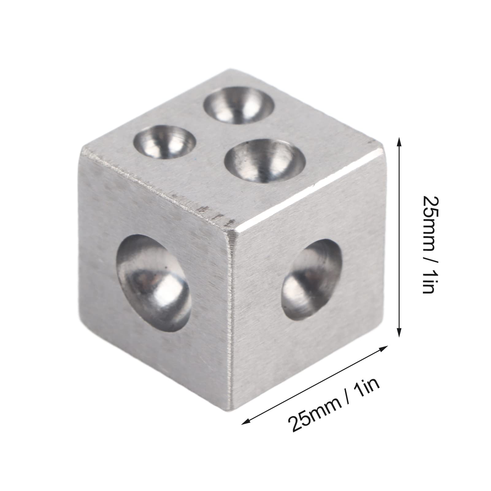 Voluxe Dapping Block, Doming Block Lavorazione di Gioielli per la Produzione di Metalli per gioiellieri per la casa per gioielleria(Incudine a Nido Quadrata da 25 * 25 mm)