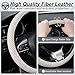 Alpmosn Elastic Stretch Steering Wheel Cover, Breathable Microfiber Ice Silk, Anti-Slip, Odorless, Easy Carry, Universal Interior Accessories Steering Wheel Cover for Women & Men (Grey)