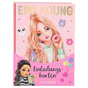 Depesche 11149 Topmodel – uitnodigingskaarten, 10 vouwkaarten met bijpassende enveloppen in 4 designs, incl. 35 stickers…