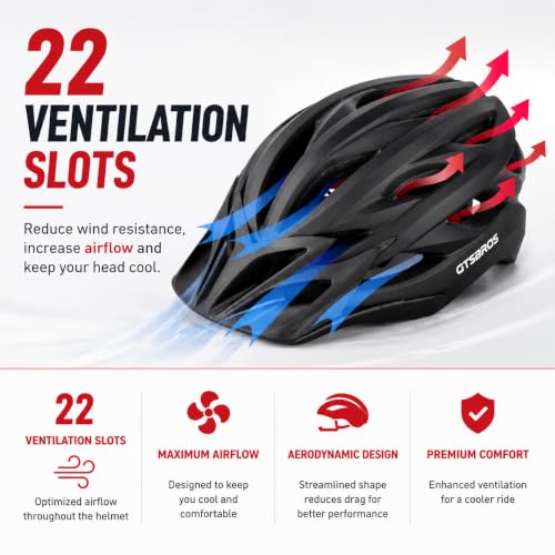 GTSBROS Bike Helmet with Visor