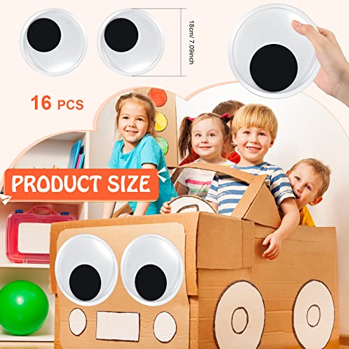16 Pieces 7 Inch Plastic Wiggle Eyes Christmas Giant Googly Eyes Large Sized Wiggle Eyes With Self Adhesive For Diy Art Crafts Christmas Tree Party Decorations #TOP4
