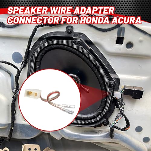 Image of RED WOLF Speaker Connector Wire Harness for 1986-2019 Honda Civic Accord Odyssey CRV Acura CL TL RL Integra MDX Vigor Legend Replace Install Aftermarket Speaker Adapter 2 PCS (Pack of 2)
