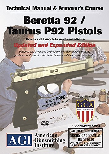 Armorer’s Course Video on DVD for Beretta 92 / Taurus P-92 Pistols - Technical Instructions for Disassembly, Cleaning, Reassembly and More