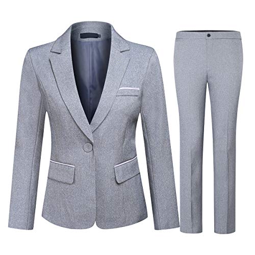 Women's 2 Piece Office Lady Business Suit Set Slim Fit Blazer Pant