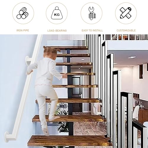 Rampe d'escalier moderne blanche pour sécuriser les marches intérieures