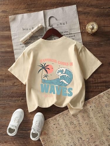 Girls Letter Graphic Tees Short Sleeve Kids Cute Casual T Shirts4