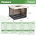 Peipaws Dog Crate Cover 42 Inch - Three Doors Waterproof Dog Kennel Cover, 600D Oxford Fabric Cage Covers with a Water Bottle Nozzle, Allowing Dogs to Drink Water at Any Time. Beige (Cover Only)
