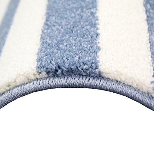 Kindertapijt Maritim Kinderkamerkleed Jong vloerkleed met anker in blauw crème maat 120 cm Rund - Afbeelding 7