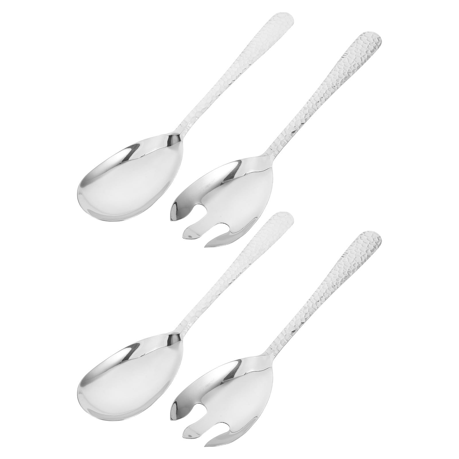 Cucharas y Tenedores para Ensalada BETOOKY de Acero Inoxidable Pulido Set de Servir Resistente