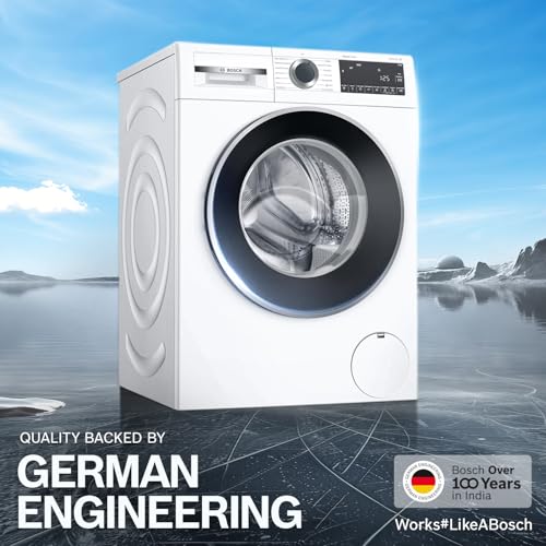 Bosch 9 kg 5 Star Front Load Fully-Automatic Washing Machine, AI ActiveWater, 14 Wash Programs, Removes 99.9% Germs with Steam, No Tangle or Wrinkle, SoftCare Paddle,Zero Vibration, White, WGA14200IN view 2
