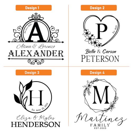 Tablas de Cortar Personalizadas Barika — Tableros de Picar con Diseños Monogramados e Iniciales para Parejas, Bodas, Compromisos, Novios, Registros Matrimoniales y Navidad miniatura 4