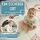 HuBorns - Spielmatte Baby Faltbar 180x140 cm und Wendbar, Krabbelmatte Baby Schadstofffrei mit CE Zertifikat, Play Mat XXL Gepolstert, Spielmatte Rutschfest und Wasserdicht (Weltkarte M)