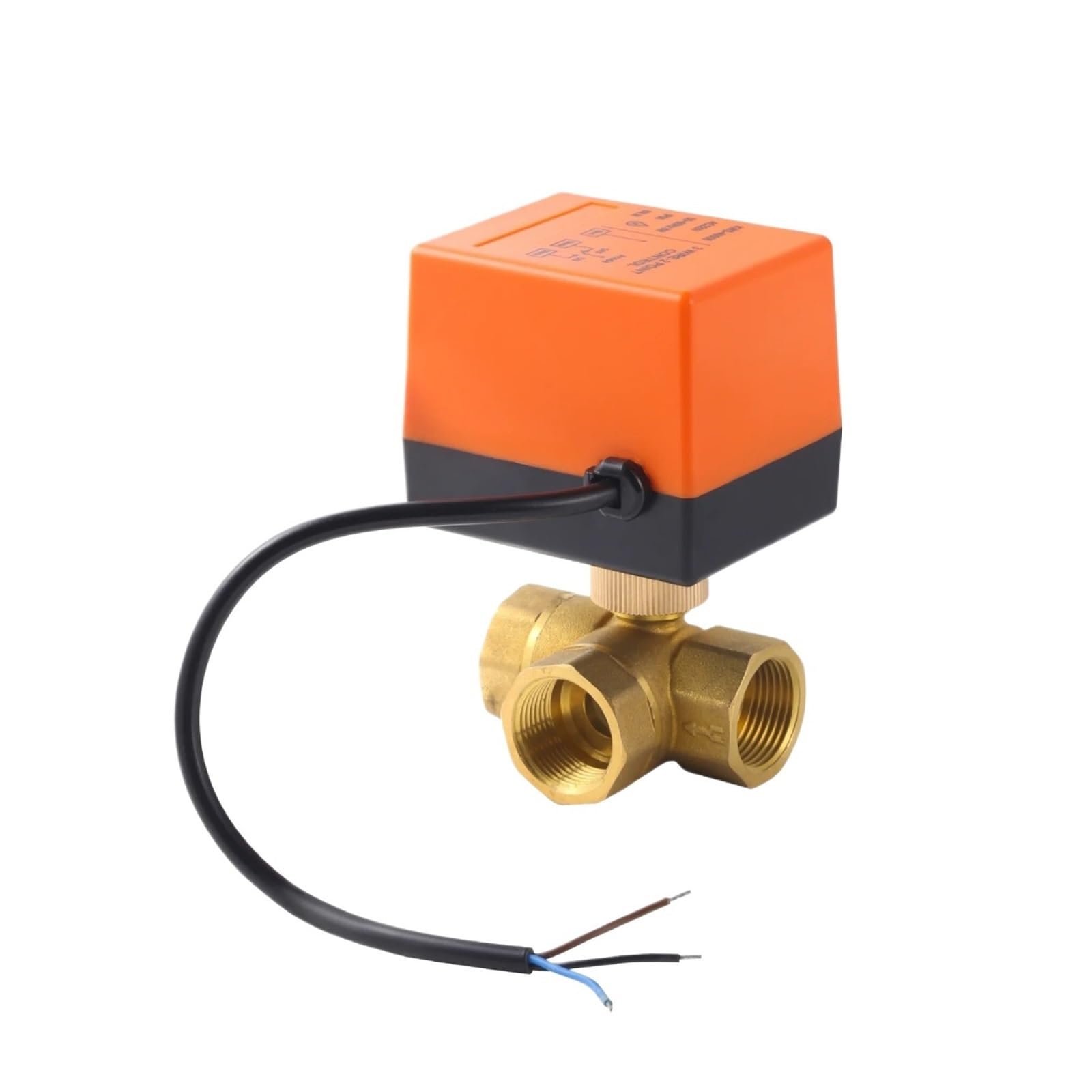 Flglqutsv 220 V Brass Electric Ball Valve, Dn15 Dc12v Ac220v(220V) Three Way Control Two Way Valve