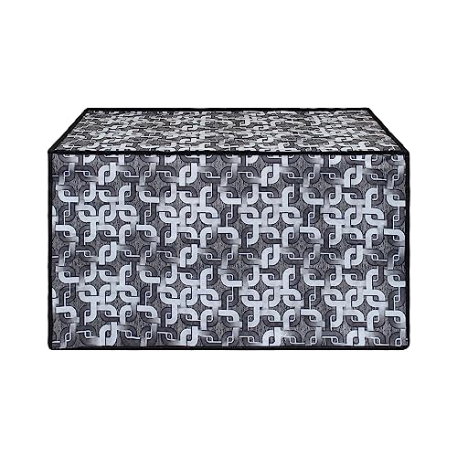 Image of DREAM KING Stylish Design & Printed Microwave Oven Cover Full Closure |waterproof & Dustproof Oven Cover Suitable for All Models - Multicolour SA38