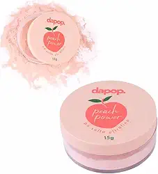 Pó Solto Finalizador Maquiagem Ultrafino Pêssego Dapop Tom Do Primer Translúcido