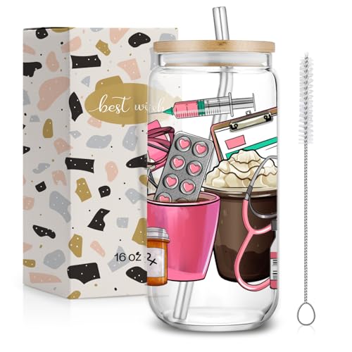 SEWSONG Est 2025 Nurses Drinking Cup Gifts for Women Labor and Delivery Nurse,Farewell Ice Coffee Pct Cup Gift for Coworker,Gifts for Nurse Graduation,Birthday,Doctors Day,Nurses Week-54