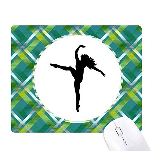 Tapis de souris imprimé motif vert grille pixel pour art et sport