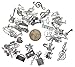 Kinteshun Music Elements Charm Alloy Multistyle Musical Instrument Notes Symbols Pendant Connector for DIY Jewelry Making Accessaries(50pcs,Antique Silver Tone)
