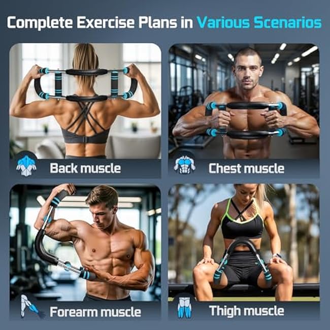 Twister Arm Trainer Workout Equipment - Chest Workout Equipment Arm Trainer Chest Exerciser with Silent Spring 60-110LB Demountable Adjustable Enhancing Upper Body Leg Muscle for Men Women