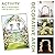 Outvita 7FT Garden Arch Arbor with Entry Door, Heavy Duty Metal Arbour Archway, Decorative Frame Stand Trellis with Ground Stakes for Wedding Ceremony Party Plant Climbing Rose Vines Lawn