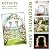 Outvita 7FT Garden Arch Arbor with Entry Door, Heavy Duty Metal Arbour Archway, Decorative Frame Stand Trellis with Ground Stakes for Wedding Ceremony Party Plant Climbing Rose Vines Lawn
