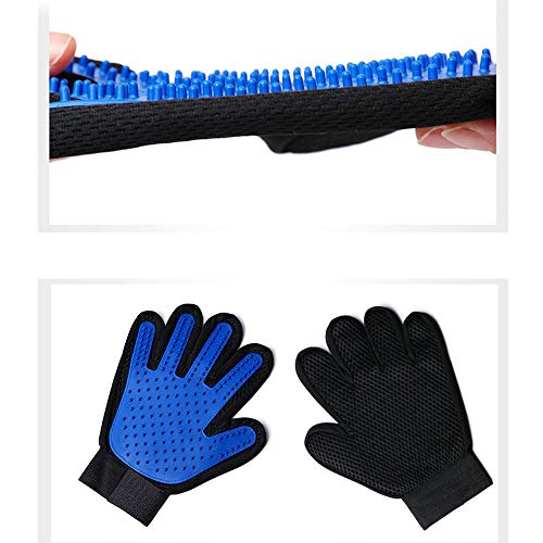 Image of Pet Grooming Glove Gentle Deshedding Brush Glove Efficient Pet Hair Remover Mitt - Perfect for Dogs & Cats with Long & Short Fur - 2 Pack