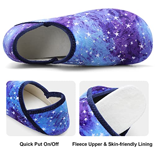 Image of Fires Womens Mens Slippers with Rubber Sole Soft-Lightweight House Slipper Socks Around House Shoes Non Slip Indoor /Outdoor