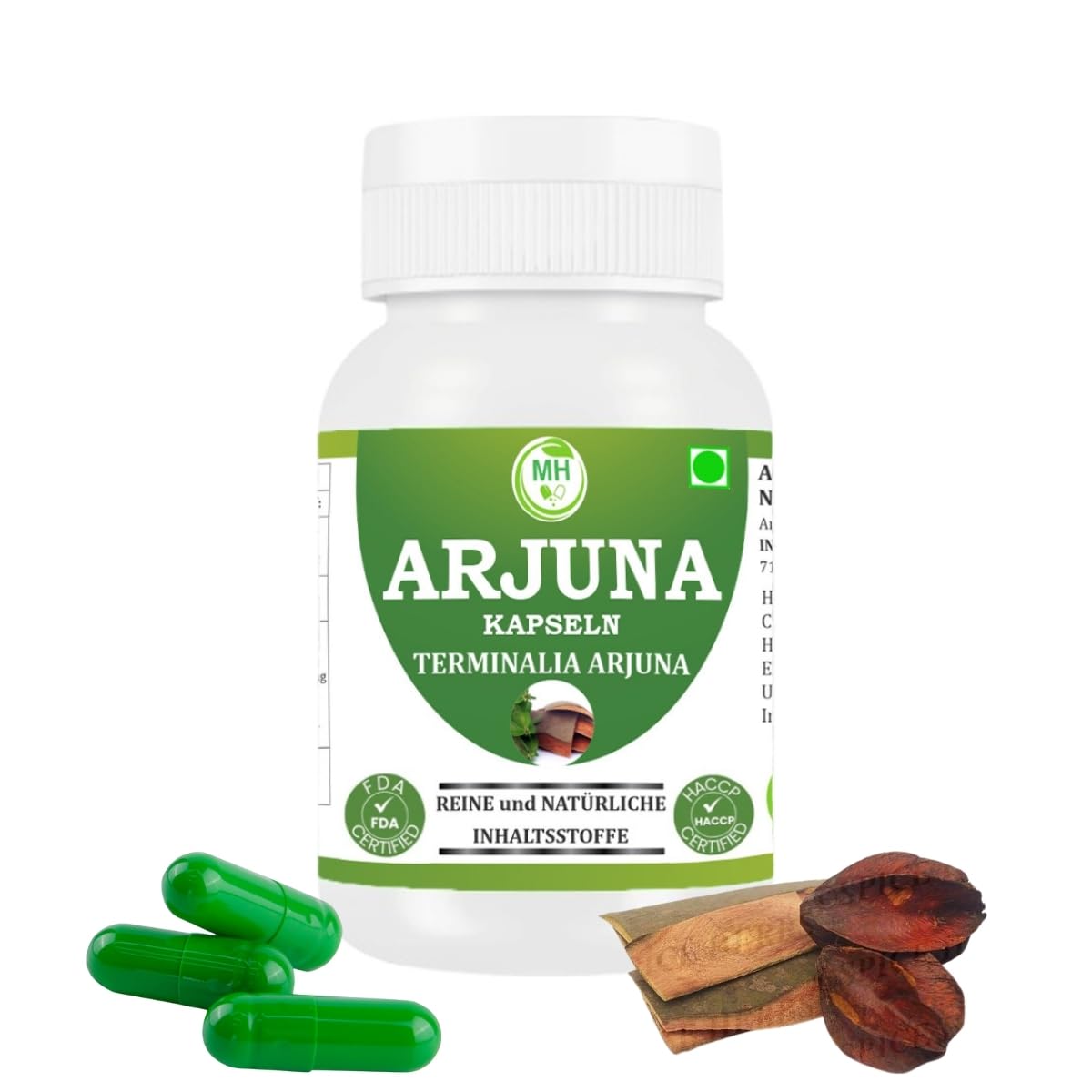 Arjuna Kapseln 500 mg | 4er Pack (240 pflanzliche Kapseln) | Terminalia Arjuna Extrakt | Herzgesundheit & Kreislauf | Natürliche Ayurveda Ergänzung