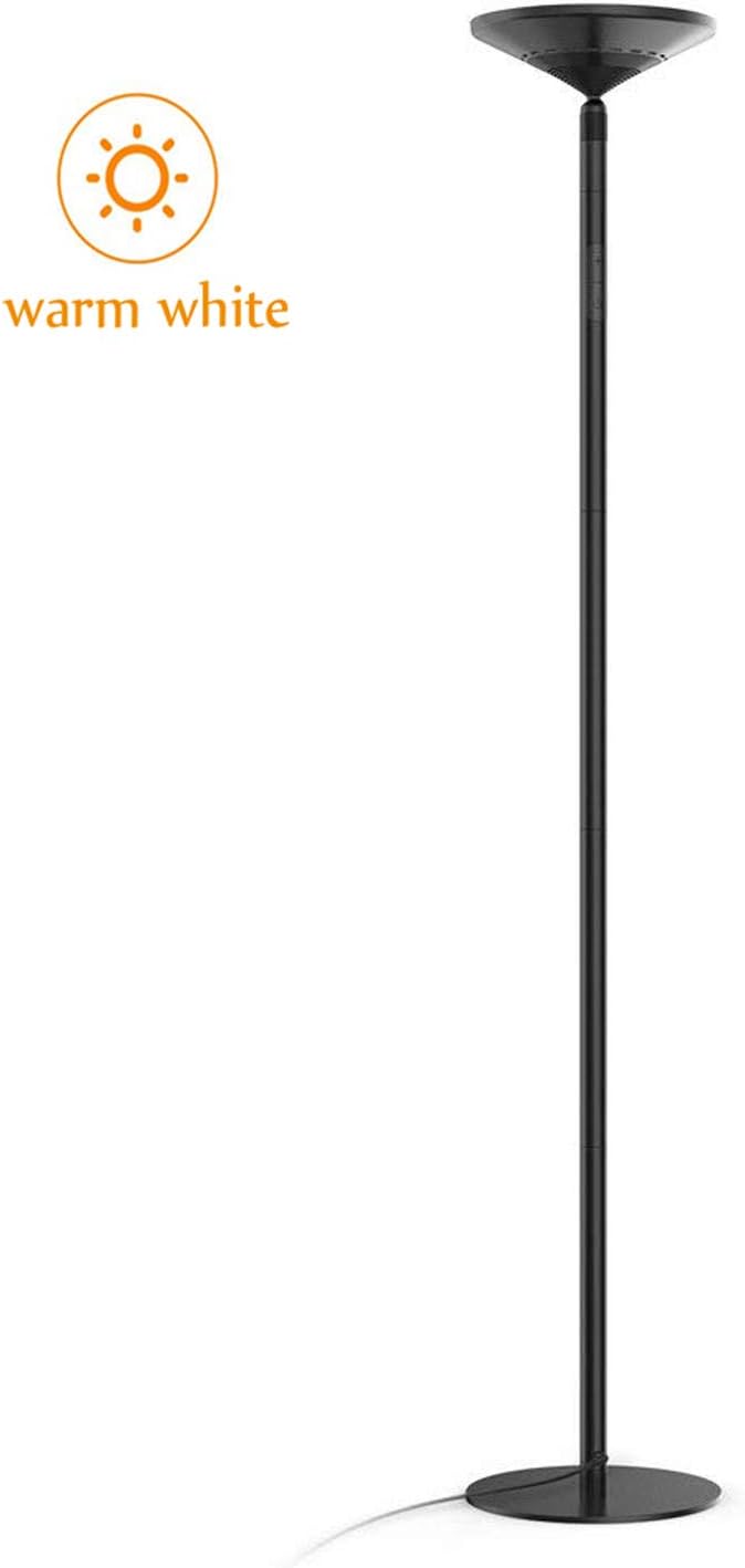 LED Floor Lamp -3000K Warm White,71 inch,3750 Lumen,Touch Control,5 Level Brightness,Bright Uplight Lamp 30W,Compatible with Wall Switch,for Living Room,Bedroom (30W Warm Light) [Energy Class A++]