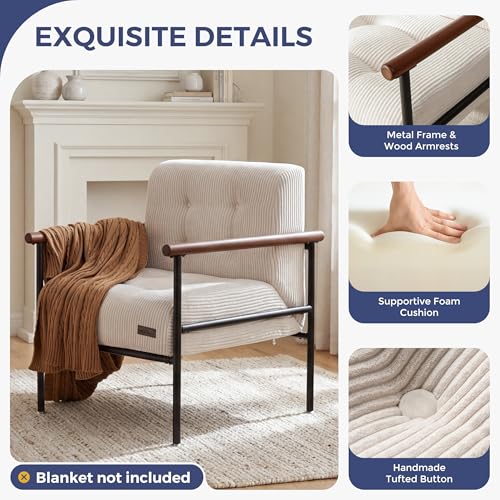 MAXYOYO Accent Chair, Modern Living Room Chair with Metal Frame - Image 5
