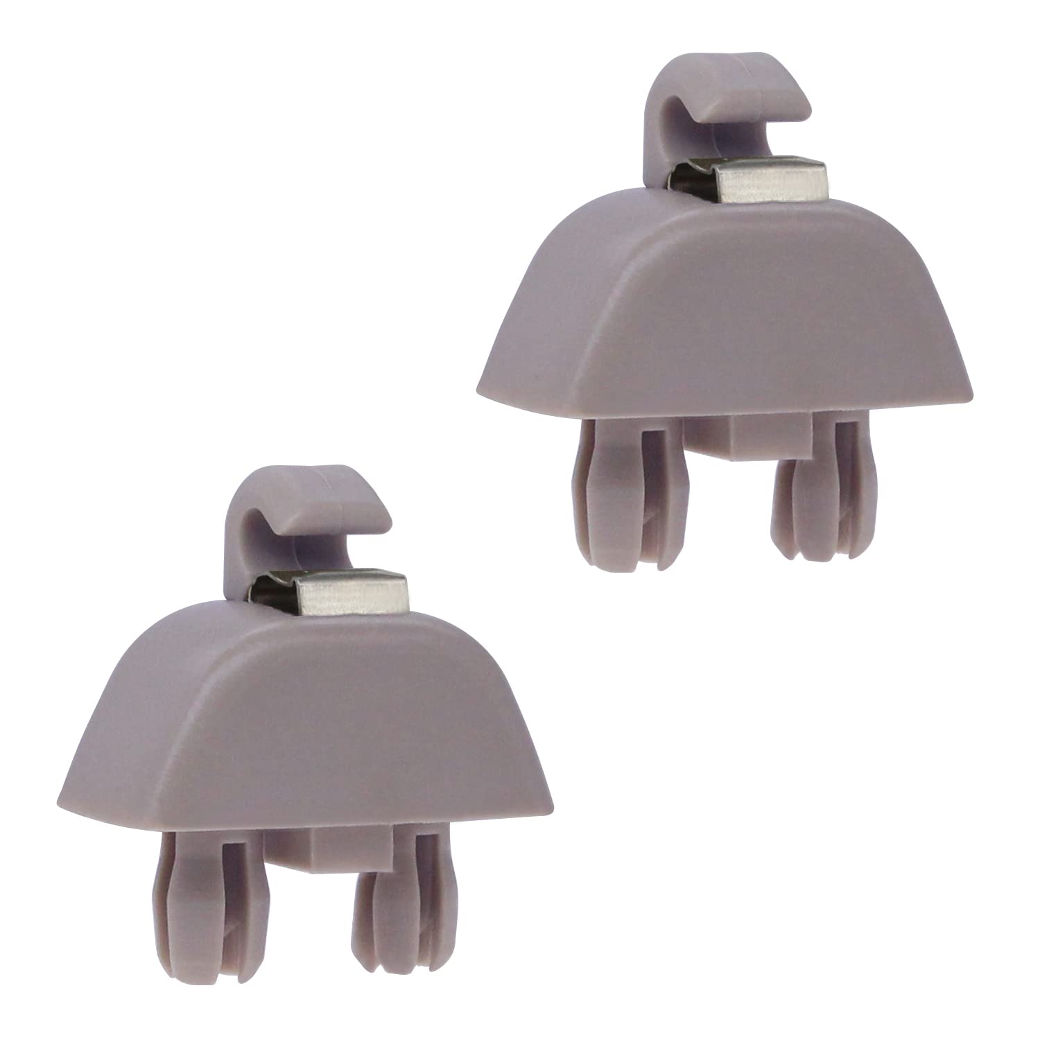 amavoler 2 PCS Gray Sun Visor Hook Clip Bracket Hanger Fit for Audi A6 C6 Quattro A7 A8 RS6, for VW Passat B7 Polo.OEM#:4F0857561.6RD857561.6R085756.