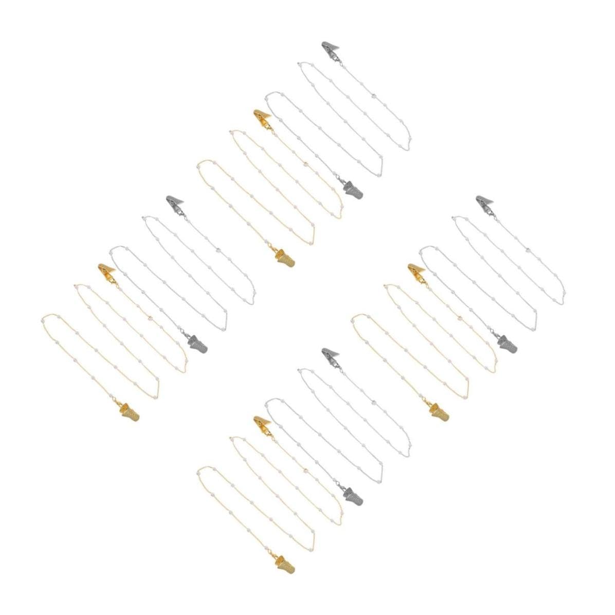 Operitacx 8 Piezas Cadena para Gafas de Perlas de Metal para Mujer, Estilo