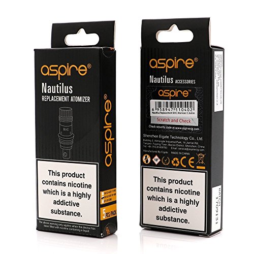 Authentische Aspire Nautilus BVC Coils, 1 Pack of 5 Ersatz Coil Verdampferköpfe, 5pcs Aspire Nautilus Mini Bottom… – Bild 3