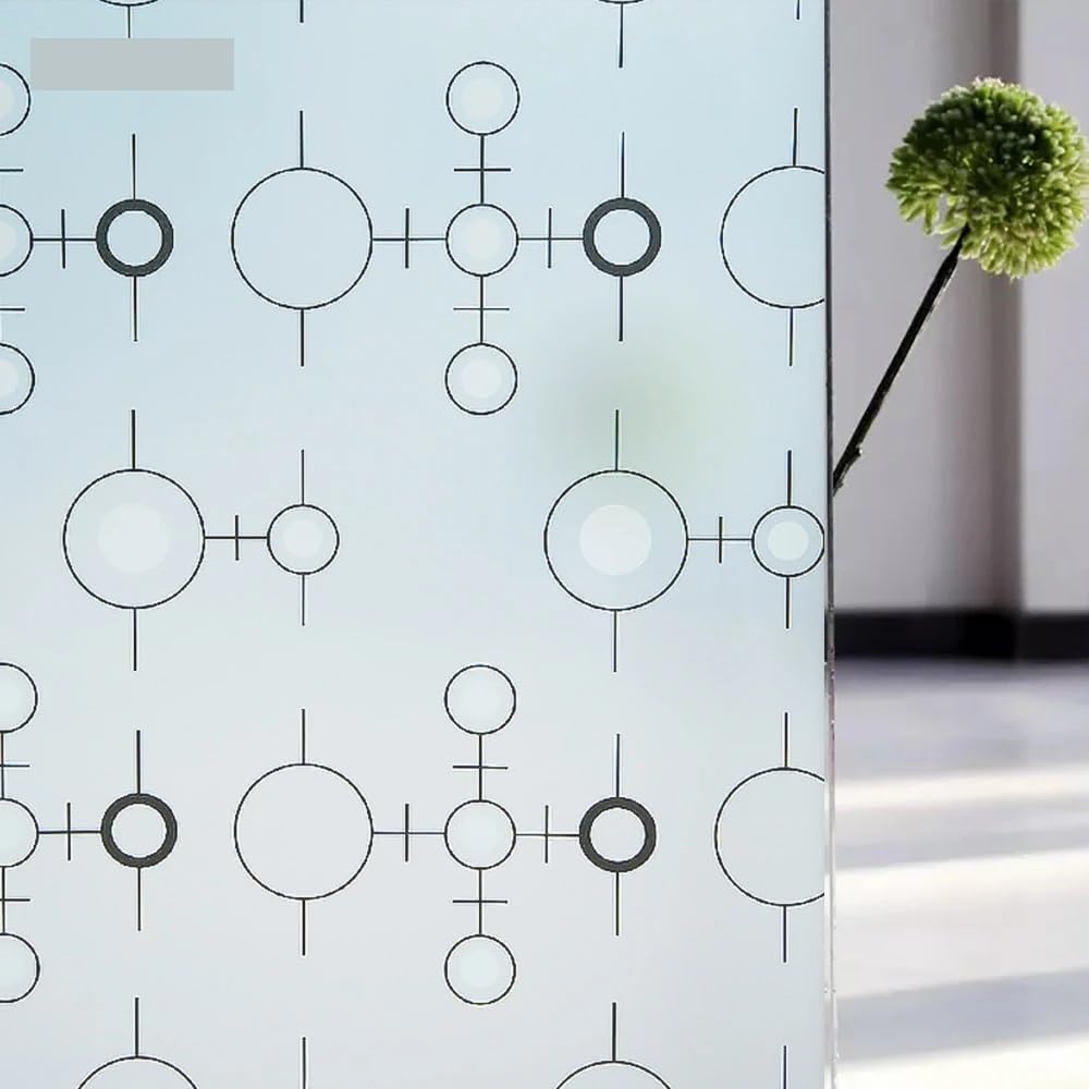 SHALLEZSOU Window films Privacy Window Film Sun Protection Blocking Self-adhesive For Home Frosted Opaque Stained Glass Sticker