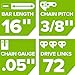 Greenworks 16-Inch Chainsaw Chain 2904402