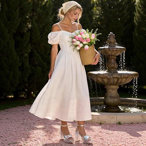 Image of Modatope Platform Heels for Women Platform Sandals Womens Chunky Heel Open Toe Pumps Ankle Strap Womens Wedding Party Pumps Shoes