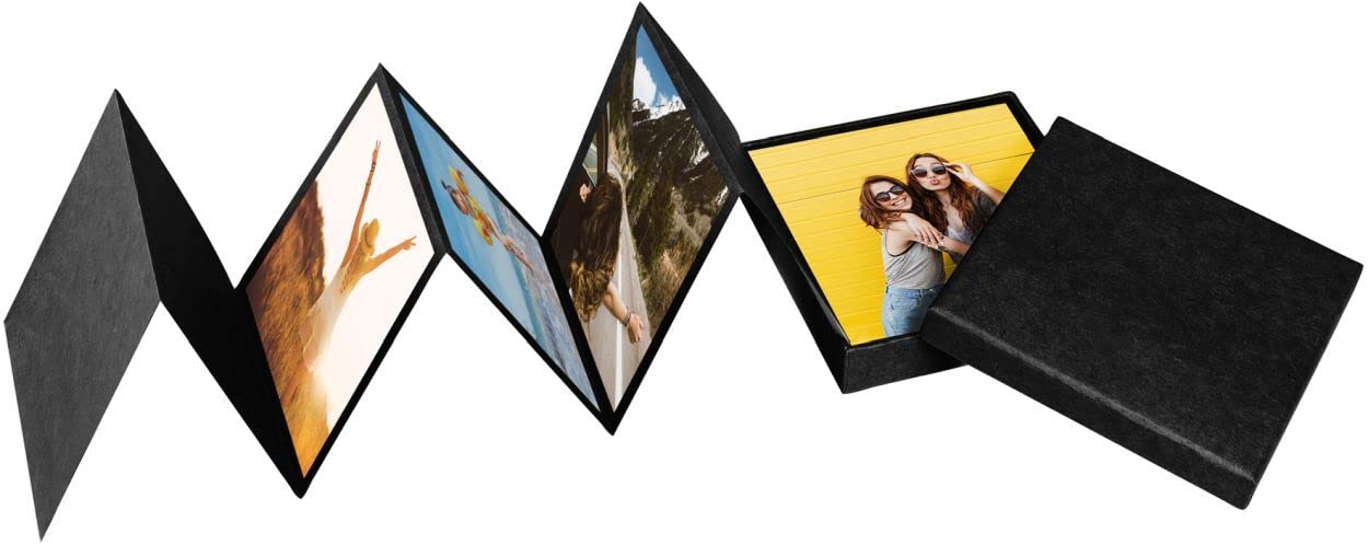 walther Design Leporello Photo Box Black 10 x 10 cm DIY, AND CREATE FB-099-B