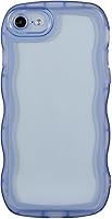 Vista 45 de Funda transparente compatible con iPhone 6S Plus/6 Plus, lindo marco ondulado de color liso, silicona suave, antiarañazos, a prueba de golpes, funda