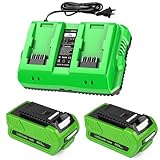 Amityke 2-Pack 40V 4.0Ah Lithium Battery Replacement for Greenworks 40V Battery...