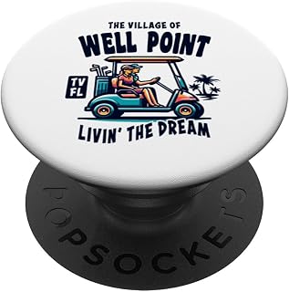 The Village of Well Point Golf Cart Design PopSockets Adhesive PopGrip