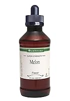 Vista 1 de LorAnn Melon SS Flavor, botella de 4 onzas, incluye un cuentagotas de vidrio roscado
