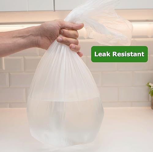 Miniatura 5 de Bolsas de basura transparentes de 7 a 10 galones (110 bolsas) de 29 x 24 pulgadas, bolsas de basura extragrandes y medianas para cocina, bolsas