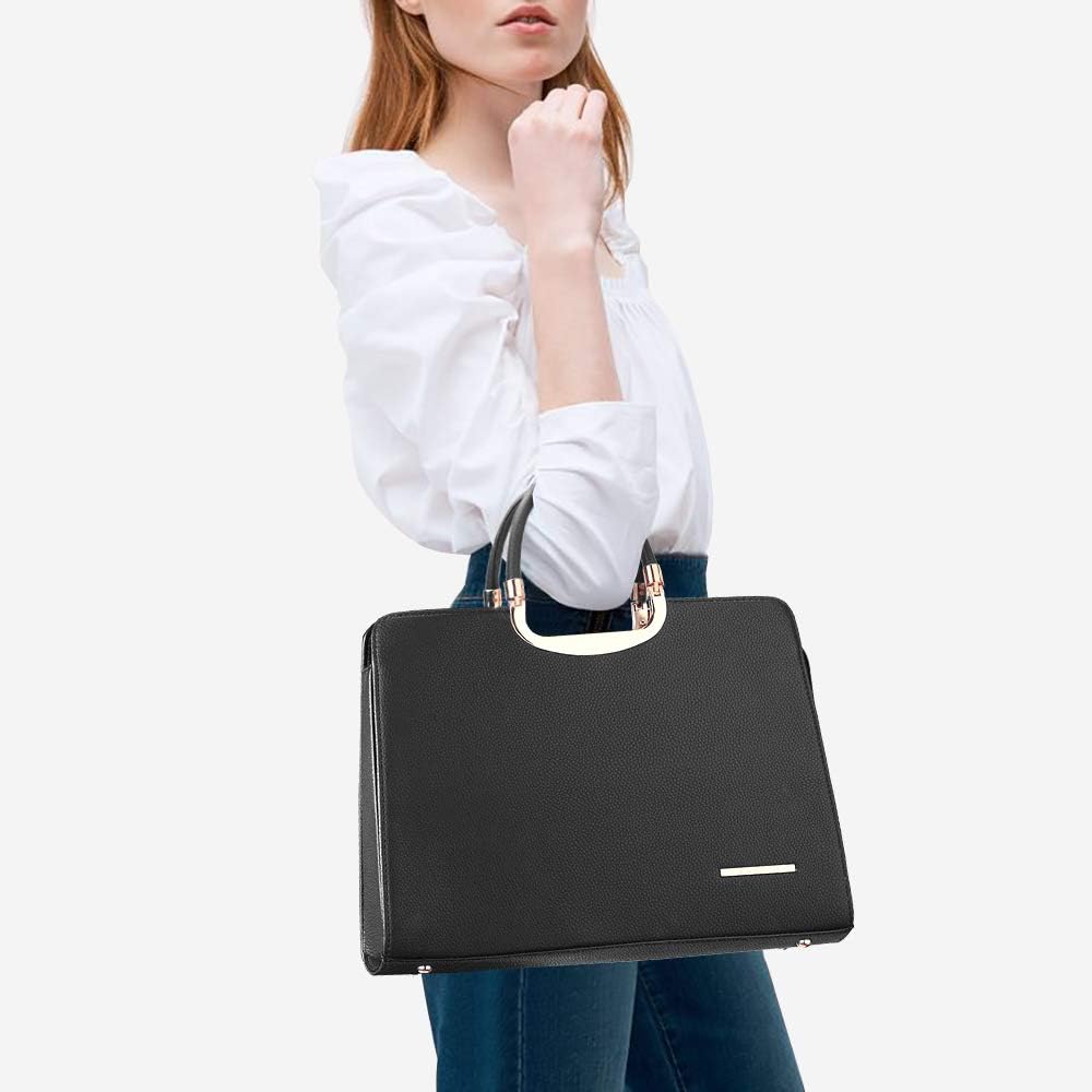 Womens Handbag Top Handle Shoulder Bag Tote Satchel Purse Work Bag with Matching Wallet - Image 2