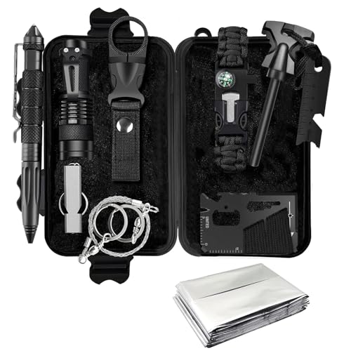 KEPEAK Survival Gear, Professional Emergency Kit, Outdoor Survival Kit for Camping, Hiking, Earthquake and Other Emergency