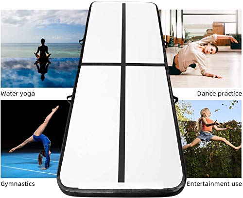 INTEY 10ft Inflatable Gymnastics Air Track Tumbling Mats with Electric Pump, Tumble Track Air Mat for Gymnastics Training/Home Use/Water Yoga/Cheerleading - Thumbnail 6