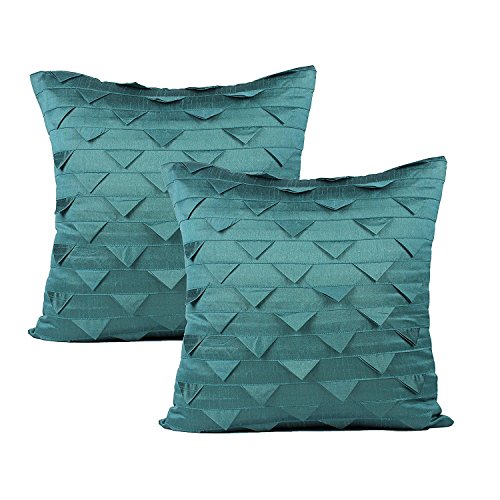 �Z�b�g��2�\���b�h�V���N�O�p�`Origami Pillow Covers 20x20 inch �O���[�� Light Teal Origami Tri 20 MPN