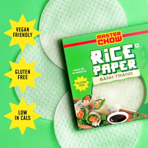 Image of MasterChow Rice Paper 100g | Gluten-Free Spring Roll Wrapper | Vegan, Preservative-Free | For Summer Rolls, Snacks & Asian Recipes