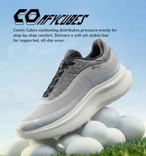 Image of XTEP Comfy Cubes Men's Running Shoes | Memory Foam Arch Support Sneakers | Lightweight Breathable Mesh Sports Shoes