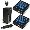 Wasabi Power KIT-BTR-BH125C-LCH-S005-002 Battery (2-Pack) and Charger for Ricoh DB-65 and Ricoh G700, G700SE, G600, GR, GR Digital, GR Digital II, GR Digital III, GR Digital IV, GX100, GX200, Caplio R3, R4, R5, R30